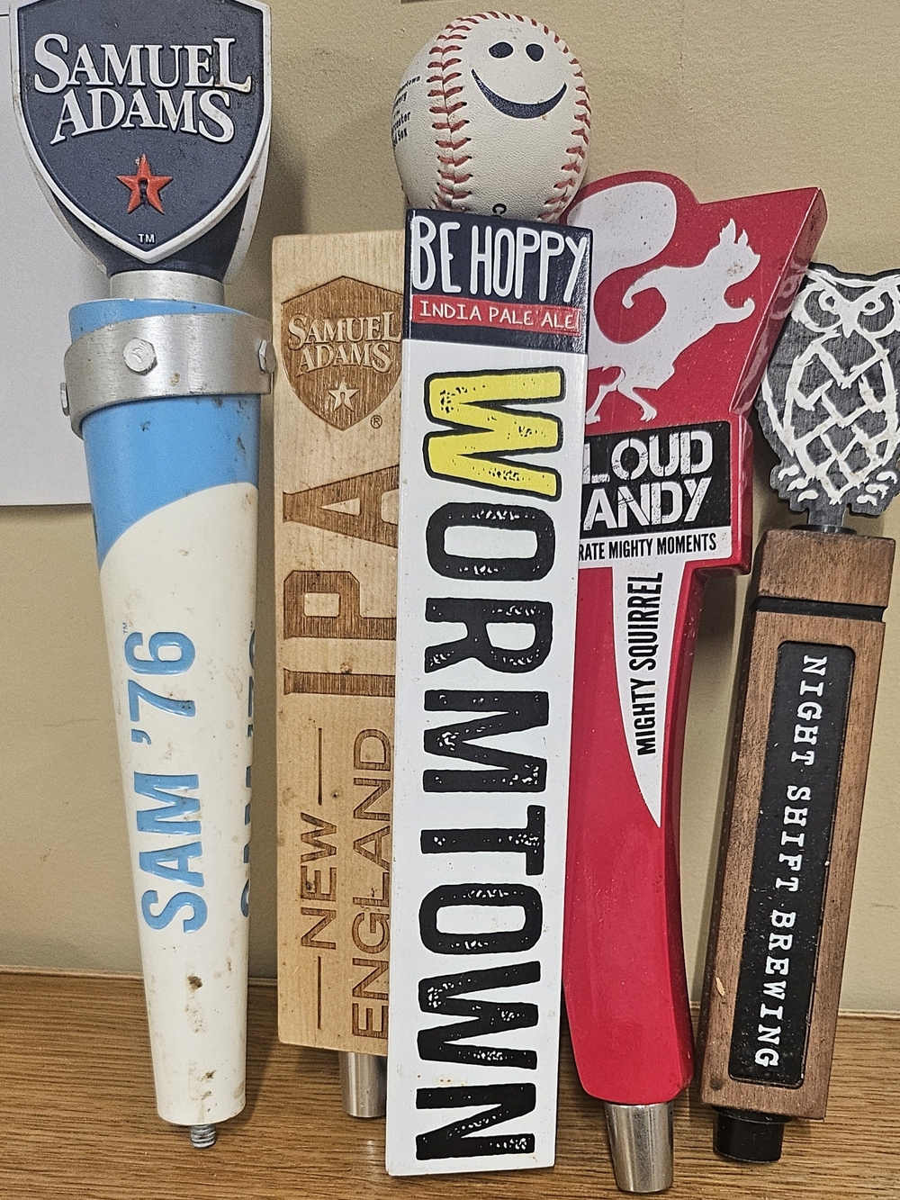 Be Hoppy India Pale Ale Tap Handle - White/Black/Yellow